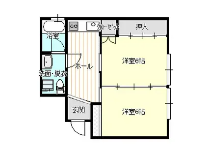 ヨドハイツ(2K/1階)の間取り写真