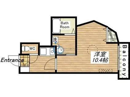 エントレ流町(ワンルーム/4階)の間取り写真