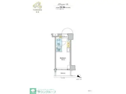 TOMORE田端(ワンルーム/3階)の間取り写真