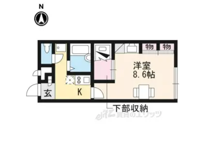 レオパレス リヴェール(1K/2階)の間取り写真