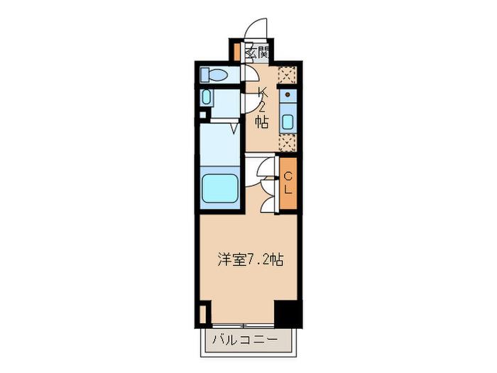 レジディア日本橋馬喰町II(1K/11階)の間取り写真