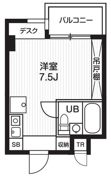 TS GARDEN都筑ふれあいの丘II(ワンルーム/2階)の間取り写真