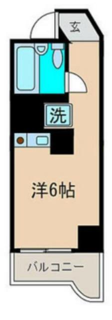 朝日巣鴨マンション(ワンルーム/4階)の間取り写真