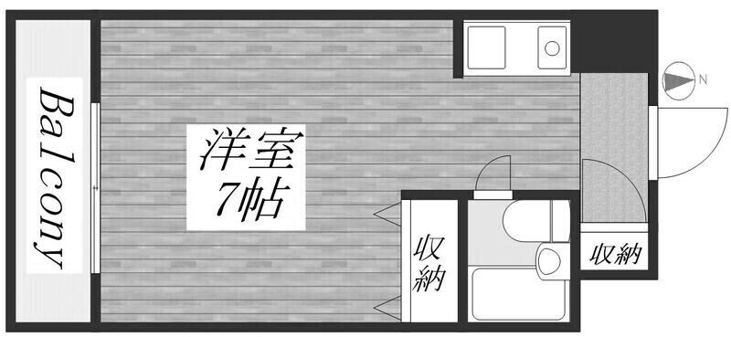サムティ灘駅前(ワンルーム/2階)の間取り写真
