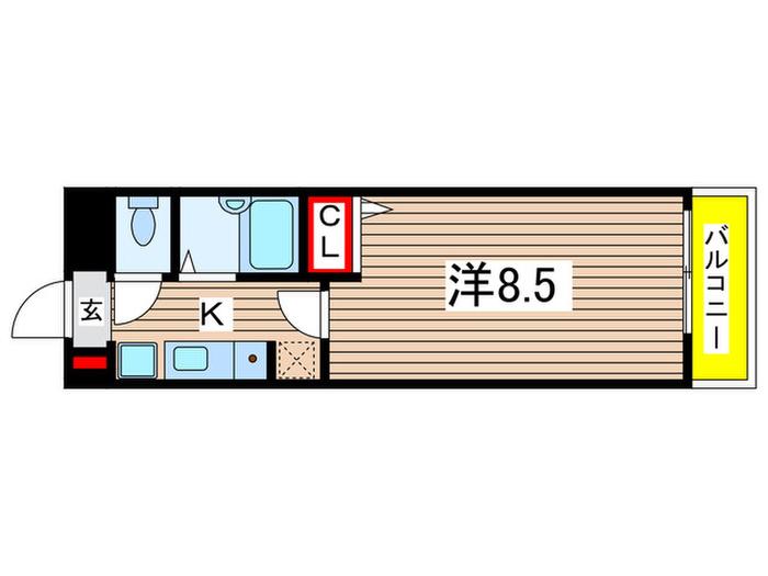 K・Sプラージュ(1K/2階)の間取り写真