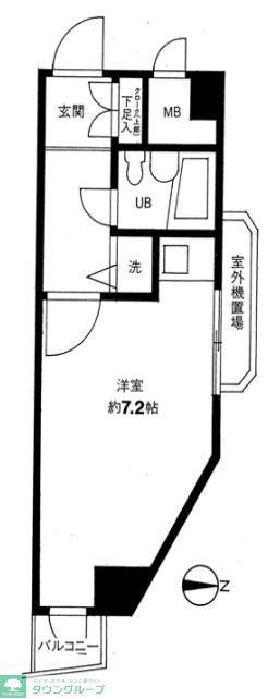 フロント新代田(ワンルーム/6階)の間取り写真