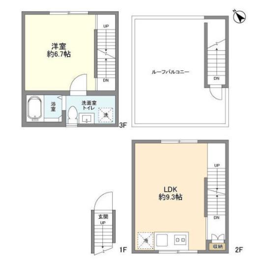 N ランドパレス武蔵小山(1LDK/1階)の間取り写真