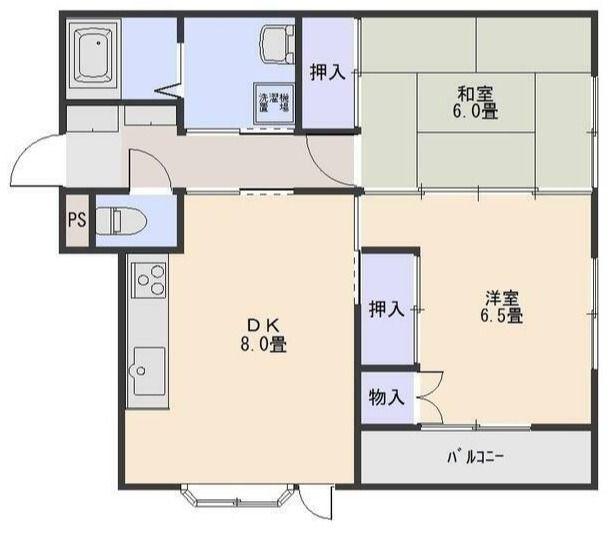 シャタレイ日吉(2LDK/1階)の間取り写真