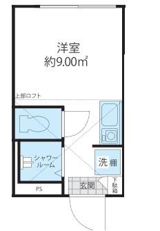 SHANTI CASA四谷若葉(ワンルーム/B1階)の間取り写真