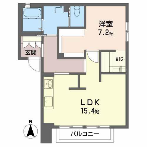 ヴィラ カサビアンカ(1LDK/1階)の間取り写真