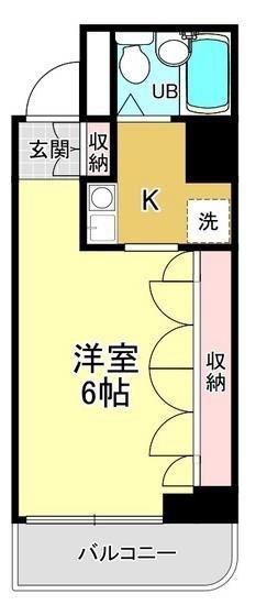 エルム菊川(ワンルーム/5階)の間取り写真
