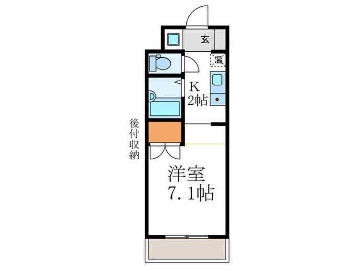 フォスマット松ヶ崎(1K/3階)の間取り写真