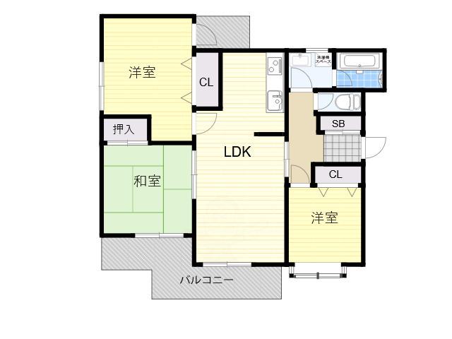グローリアス天神ノ森(3LDK/3階)の間取り写真