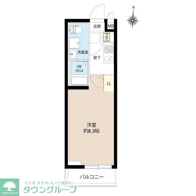 エスタート亀有(1K/3階)の間取り写真
