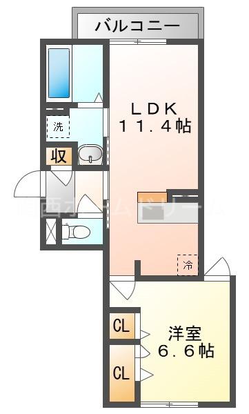 ルミナス(1LDK/1階)の間取り写真