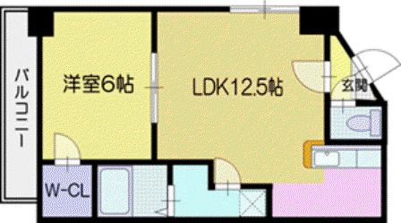 ステラタワー(1LDK/7階)の間取り写真