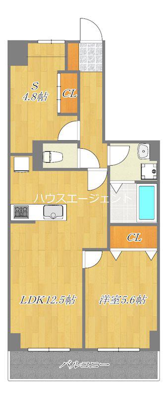 PARK MODERN西葛西(1SLDK/5階)の間取り写真
