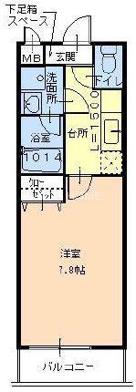 フジパレス光南町II番館(1K/1階)の間取り写真