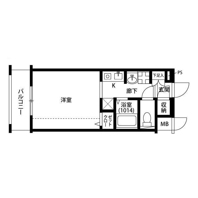 プレール学芸大学(ワンルーム/3階)の間取り写真