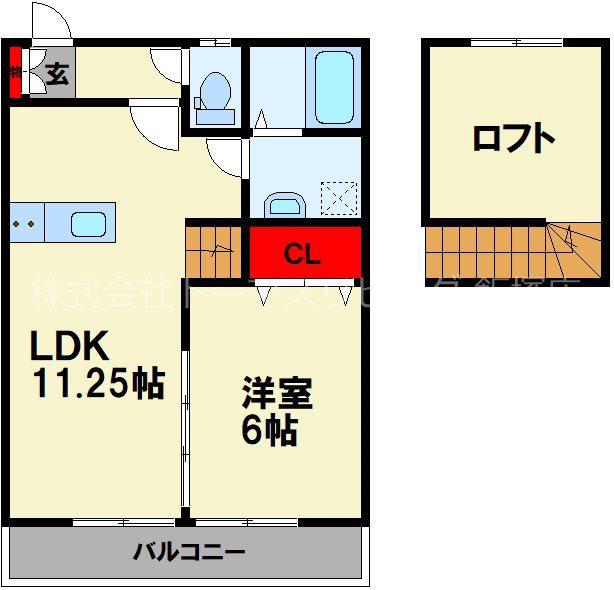 ネクスト・ライフ ONE(1LDK/2階)の間取り写真