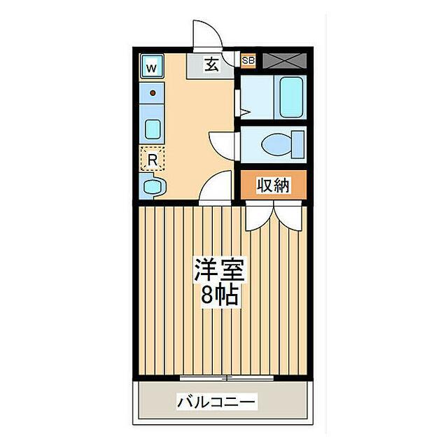 アンティ広田II(1K/2階)の間取り写真