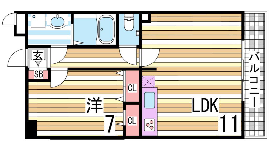 パストラルメゾン・グラン(1LDK/3階)の間取り写真