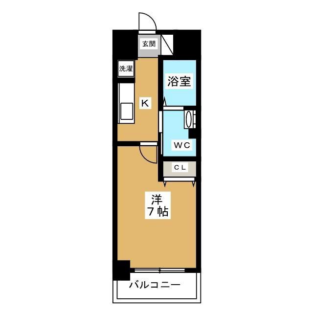 LASANTE立川(1K/6階)の間取り写真