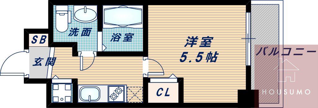 アドバンス新大阪V(1K/14階)の間取り写真