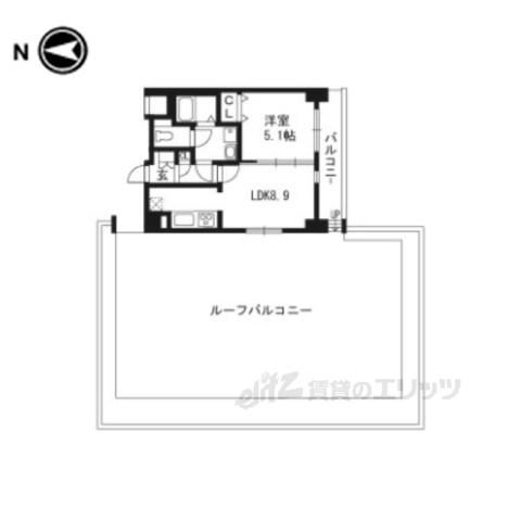 アーバネックス室町(1LDK/10階)の間取り写真