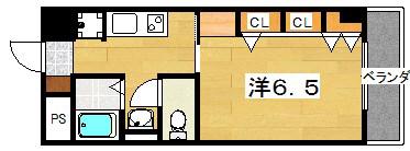 KS ESPOIR(1K/1階)の間取り写真