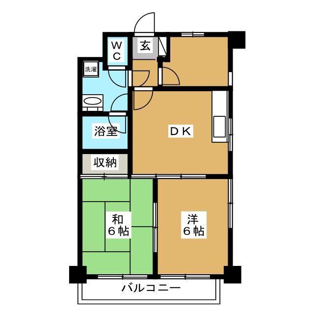 正栄ビル(3DK/7階)の間取り写真