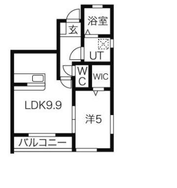 コリーナ(1LDK/1階)の間取り写真