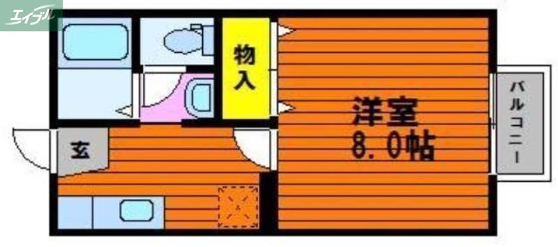 コンフォート(1K/1階)の間取り写真