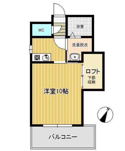 プログレスーN(1K/3階)の間取り写真
