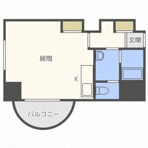ビッグバーンズマンションN11(ワンルーム/5階)の間取り写真