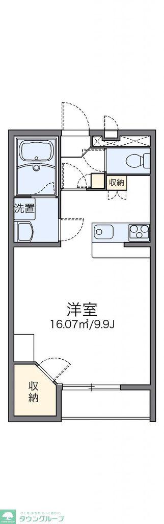 レオパレス鎌倉台II(1K/2階)の間取り写真