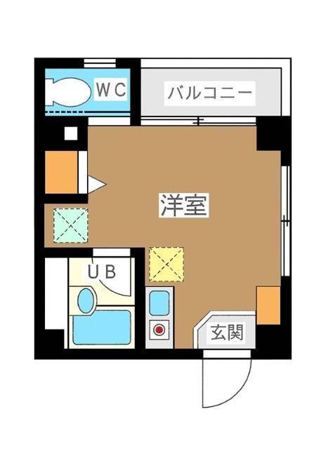 プティコッフル(ワンルーム/5階)の間取り写真