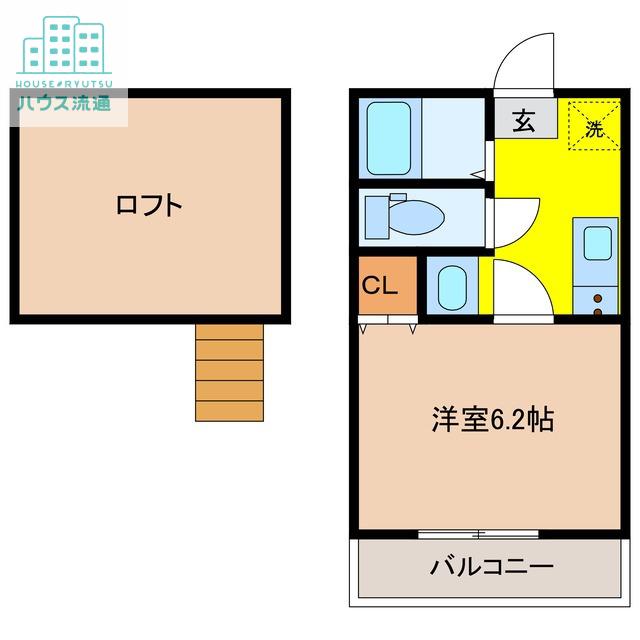 SIGNPOST泉(1K/2階)の間取り写真