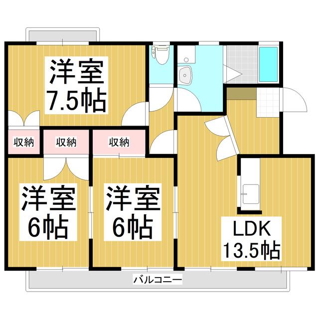 メゾンヤマショー(3LDK/1階)の間取り写真
