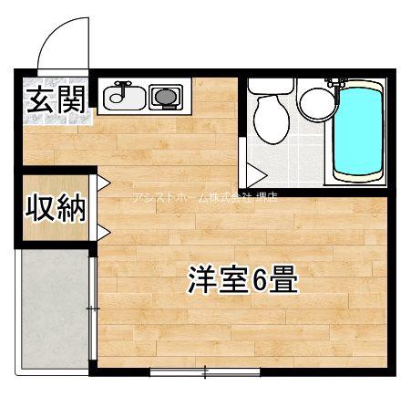 プレナス御陵前(ワンルーム/4階)の間取り写真