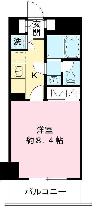 コーポ芝公園(1K/6階)の間取り写真