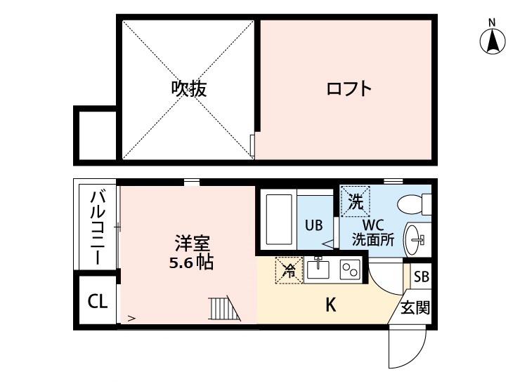 ロワゾブルー七隈(ワンルーム/1階)の間取り写真