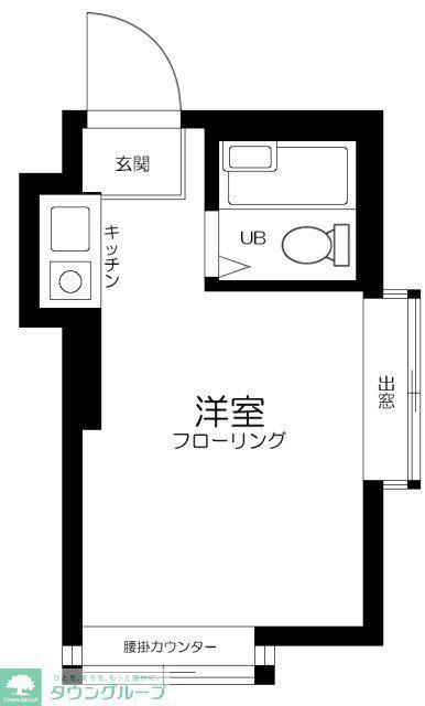 メトリブ三軒茶屋(ワンルーム/2階)の間取り写真