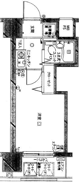 パレ・ドール千石(1K/4階)の間取り写真
