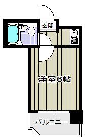 第2アヴィタシオンARAGANE(1K/7階)の間取り写真