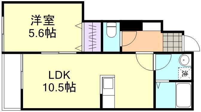 マルラニ(1LDK/1階)の間取り写真