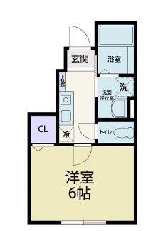 SUN VILLA(1K/1階)の間取り写真