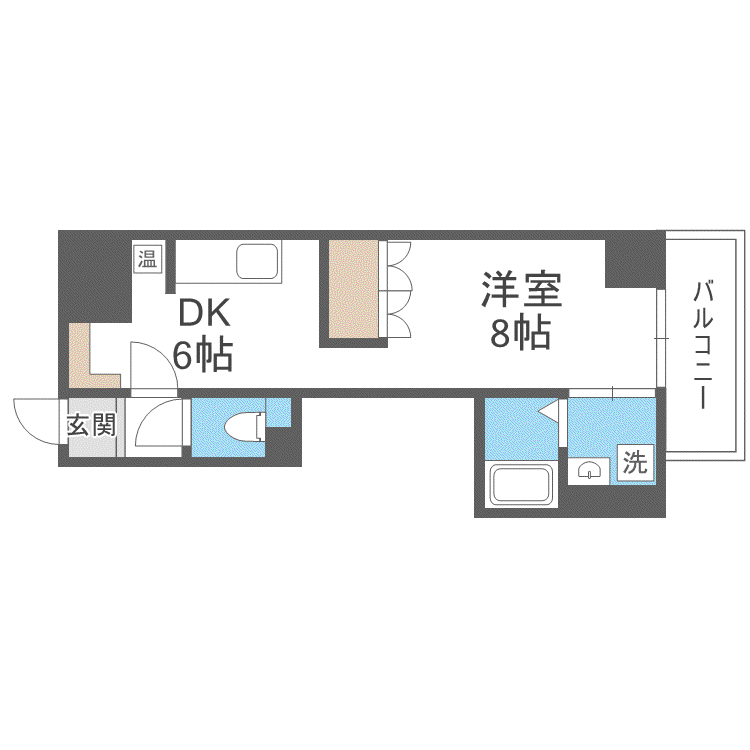 スカイヒルズ栄町4(1LDK/2階)の間取り写真