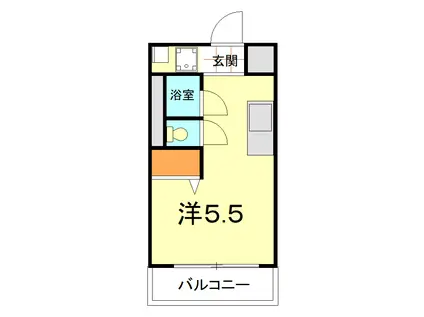 エミナンス東海(ワンルーム/2階)の間取り写真