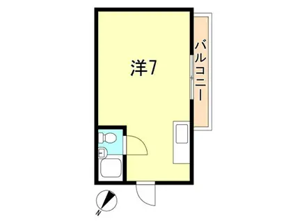 中内ハイツ(ワンルーム/3階)の間取り写真